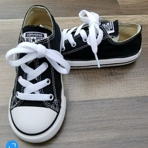 CONVERSE All-Star Black Low Top Toddlers Sz 9